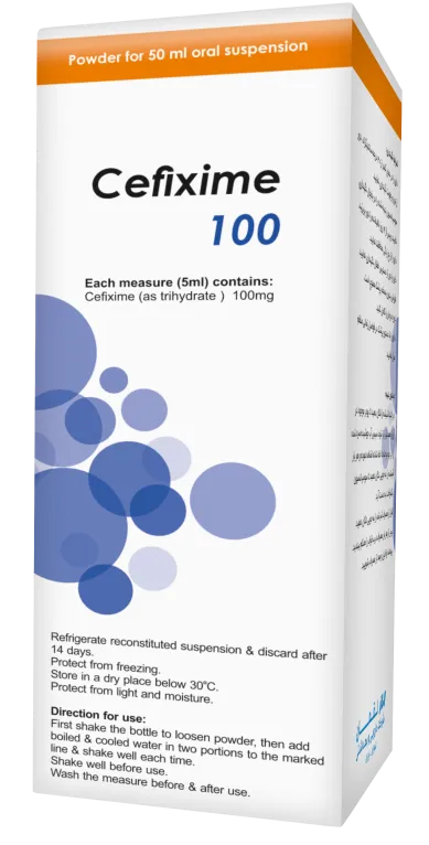 سوسپانسیون سفکسیم لقمان 100میلی گرم/5میلی لیتر 100 میلی لیتر